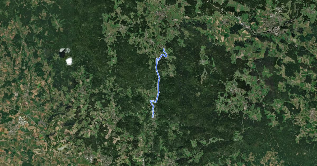 Маршрут Graflinger Tal Rundwanderweg Nr. 11 на спутниковом снимке