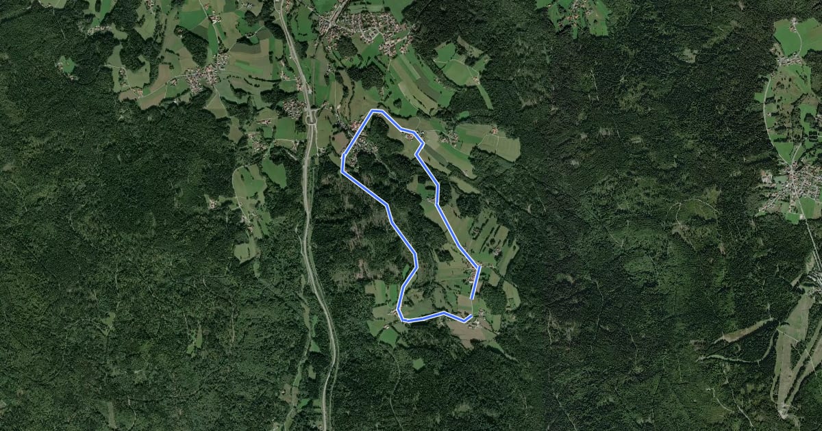 Маршрут Graflinger Tal Rundwanderweg Nr. 12 на спутниковом снимке