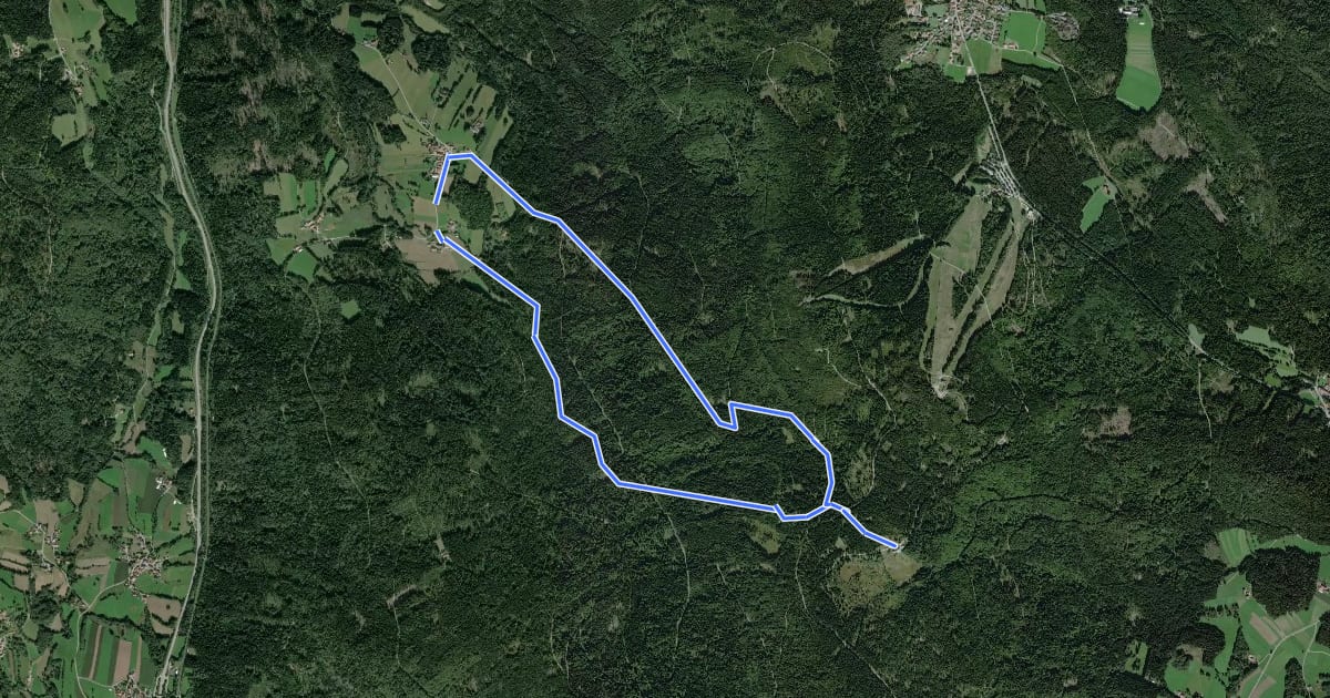 Маршрут Graflinger Tal Rundwanderweg Nr. 13 на спутниковом снимке