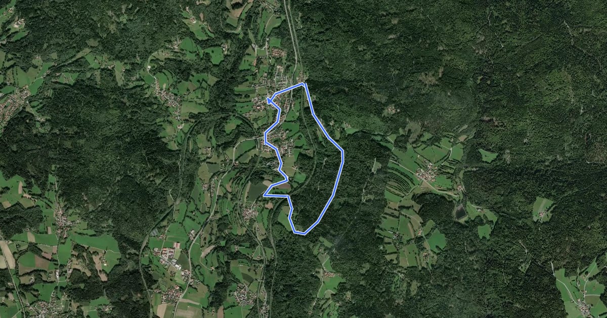 Маршрут Graflinger Tal Rundwanderweg Nr. 2 на спутниковом снимке