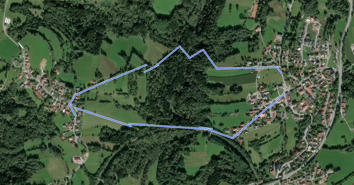 Маршрут Graflinger Tal Rundwanderweg Nr. 4 на спутниковом снимке
