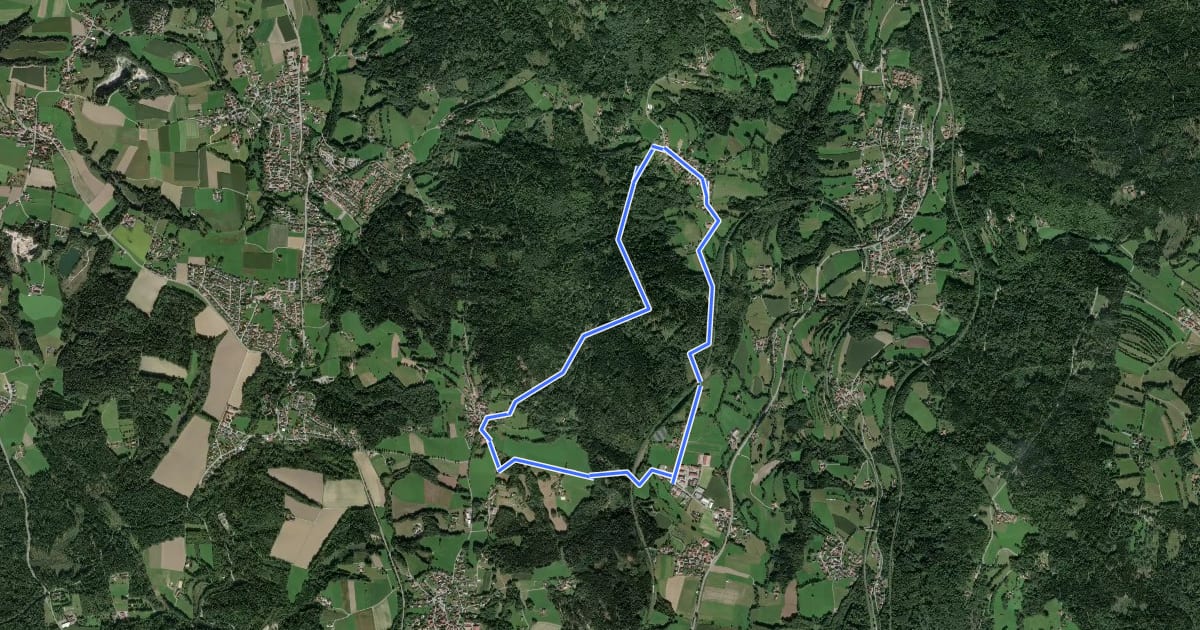 Маршрут Graflinger Tal Rundwanderweg Nr. 5 на спутниковом снимке