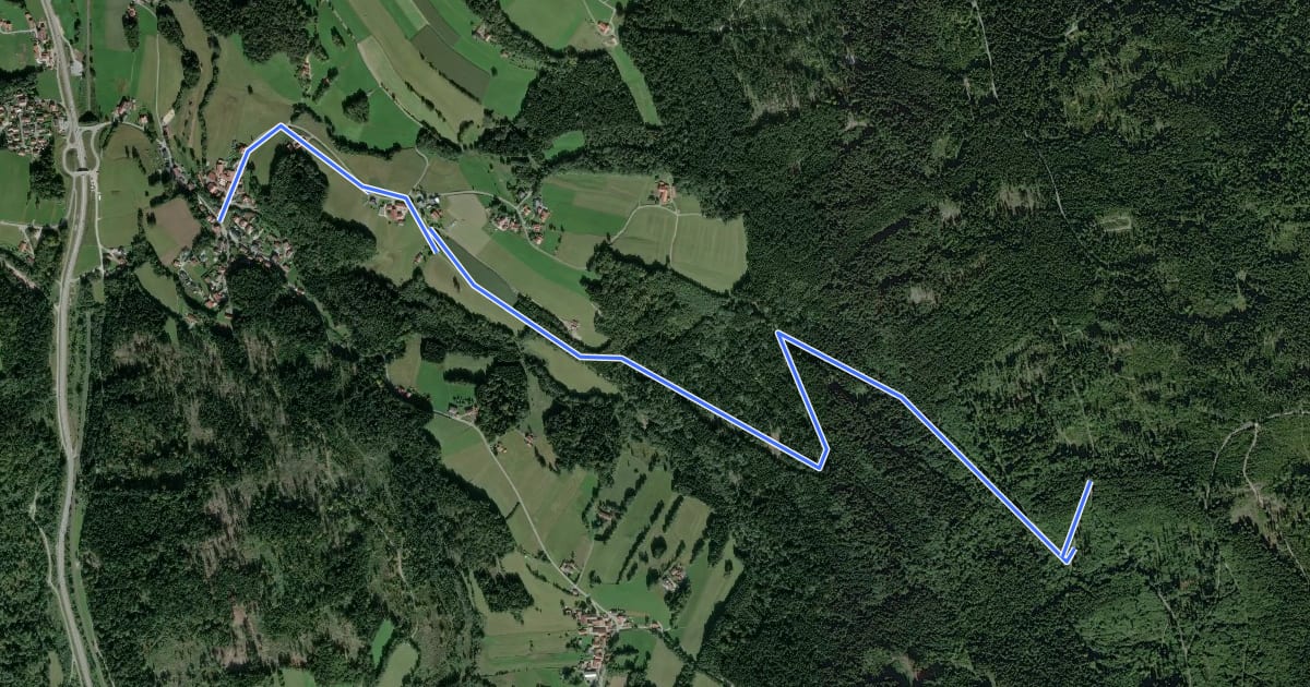 Маршрут Graflinger Tal Zielwanderweg Nr. 14 на спутниковом снимке