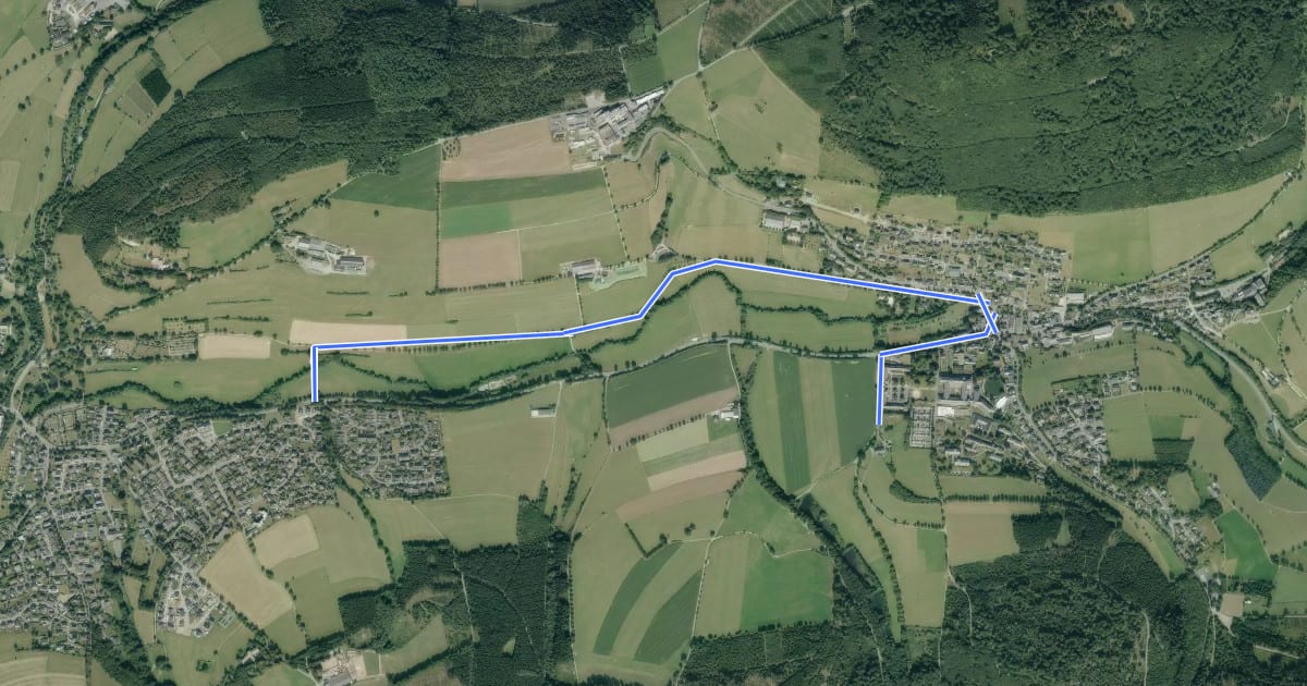 Маршрут Grafschaft Rundweg G1 на спутниковом снимке