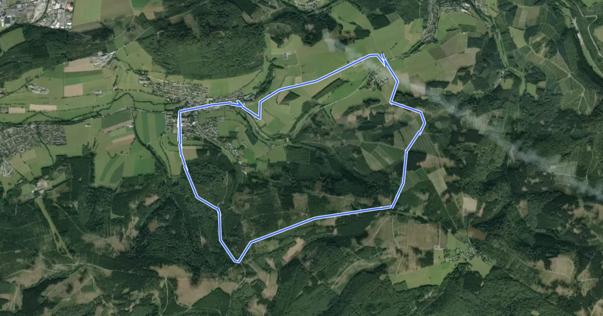 Маршрут Grafschaft Rundweg G4 на спутниковом снимке
