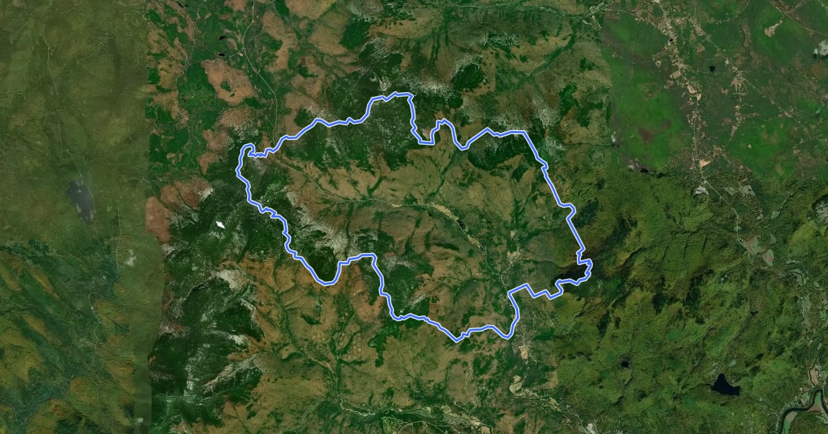 Маршрут Grafton Loop Trail на спутниковом снимке