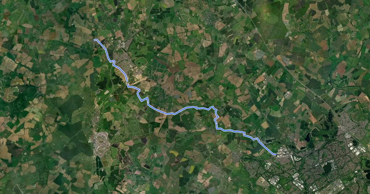 Маршрут Grafton Way на спутниковом снимке