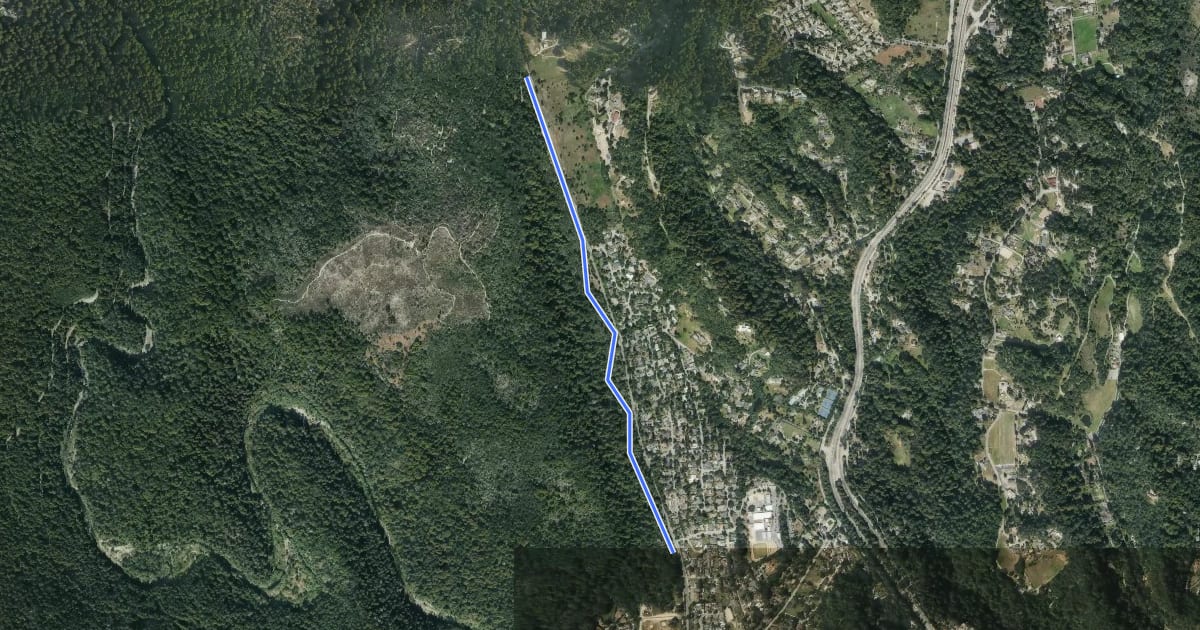 Маршрут Graham Hill Trail на спутниковом снимке