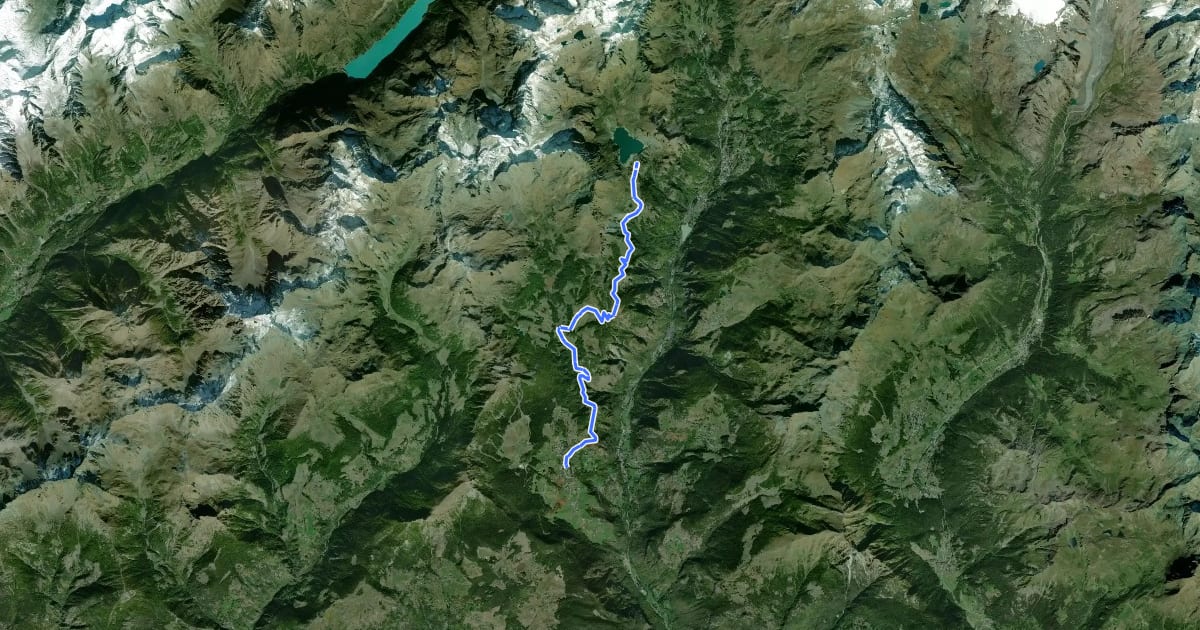 Маршрут Gran Balconata del Cervino - Stage 2 на спутниковом снимке