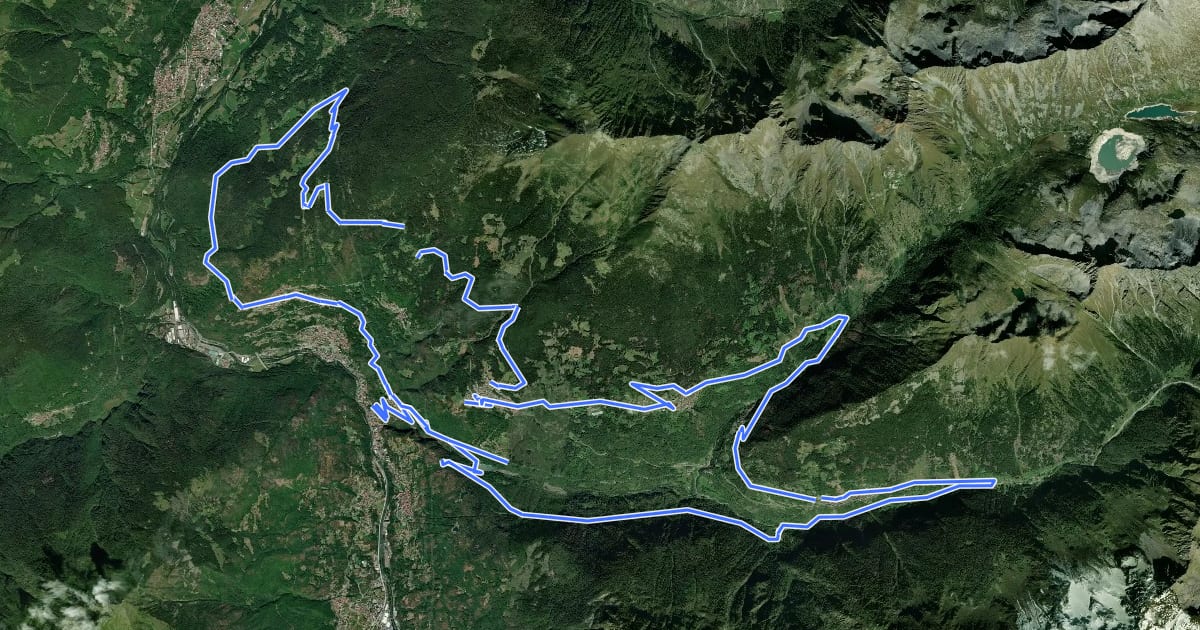 Маршрут Gran Fondo dell'Adamello на спутниковом снимке