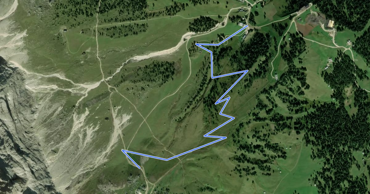 Маршрут Gran Paradiso Trail на спутниковом снимке