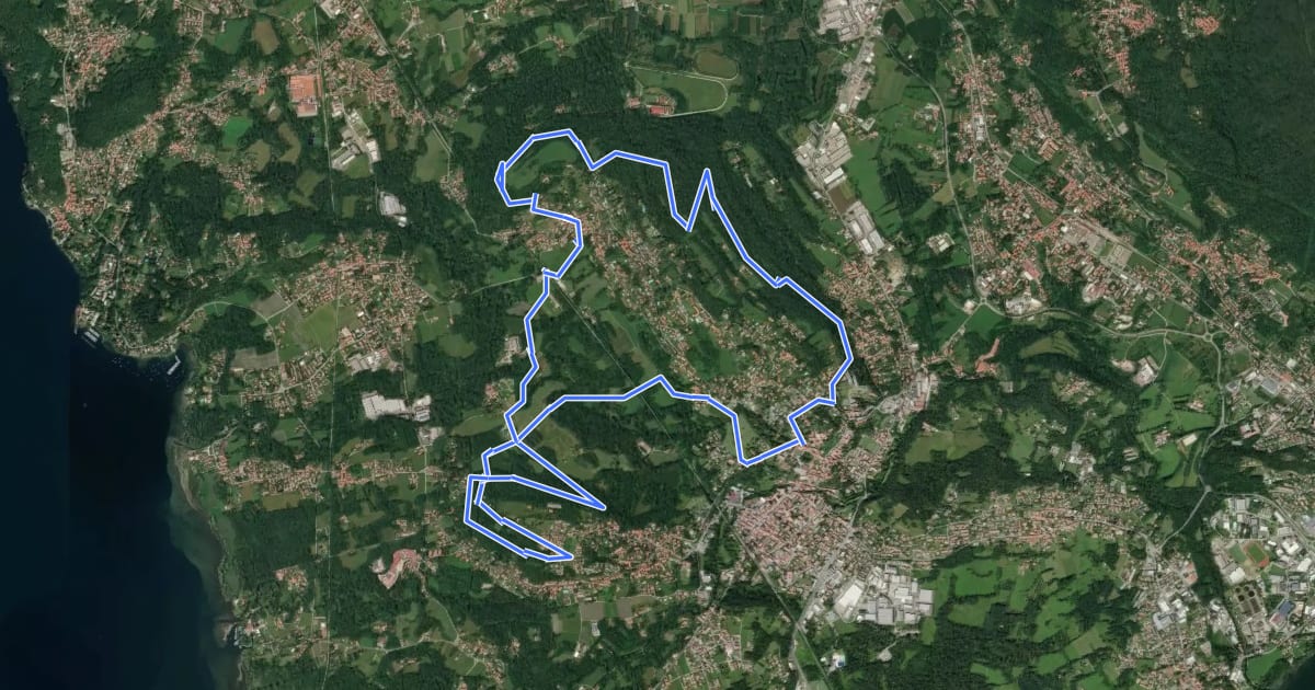 Маршрут Gran Prix MTB Besozzo на спутниковом снимке