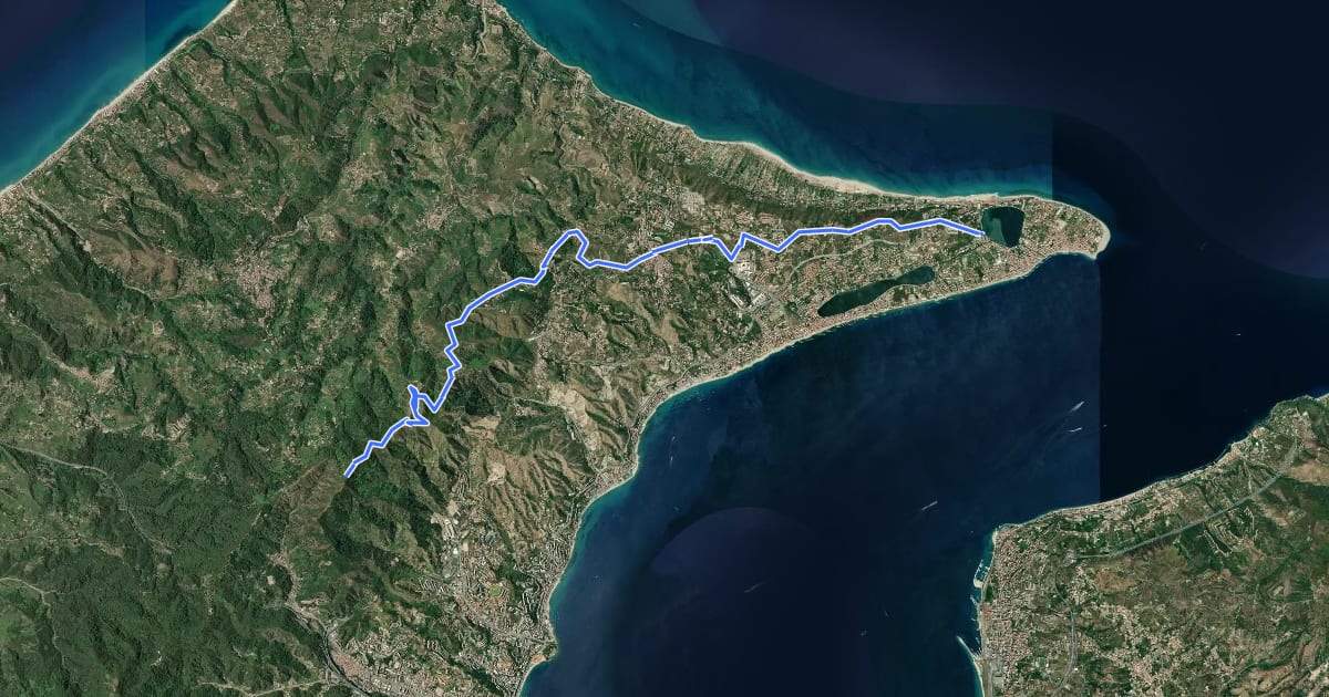Маршрут Granatari Monte Ciccia на спутниковом снимке