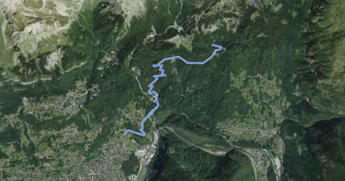 Маршрут Grand Bois de Joux на спутниковом снимке