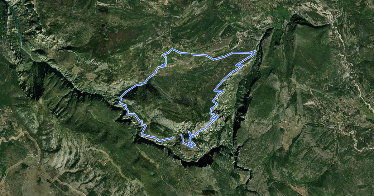 Маршрут Grand canyon на спутниковом снимке