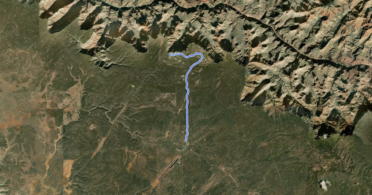 Маршрут Grand Canyon Village Greenway на спутниковом снимке
