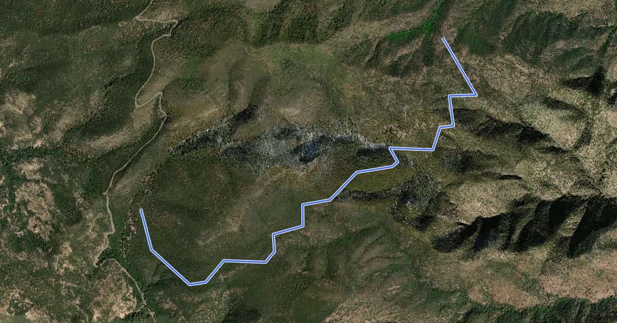 Маршрут Grand Enchantment Trail Alternative 15 на спутниковом снимке