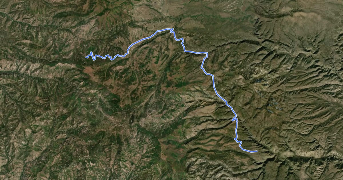 Маршрут Grand Enchantment Trail Alternative 20 на спутниковом снимке