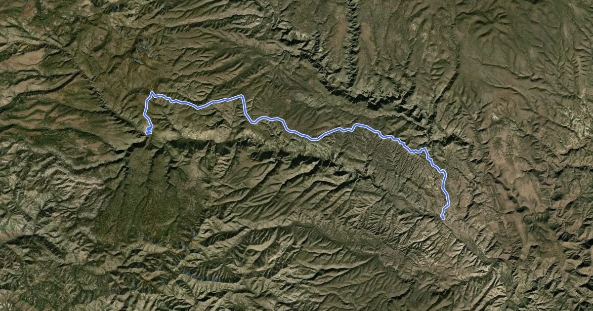 Маршрут Grand Enchantment Trail Alternative 21 на спутниковом снимке
