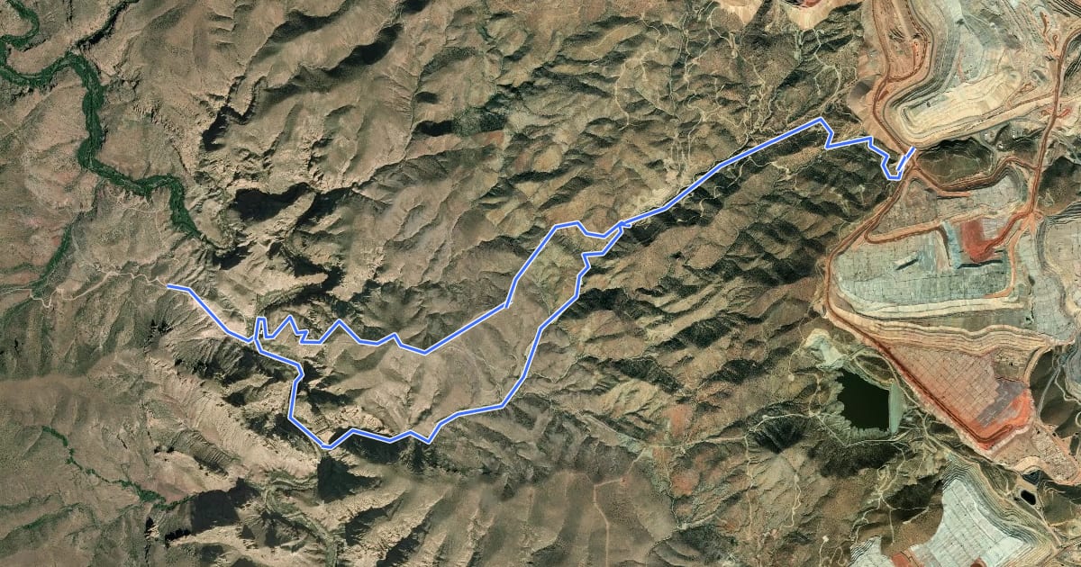 Маршрут Grand Enchantment Trail: Lower Eagle Creek Road Spur на спутниковом снимке