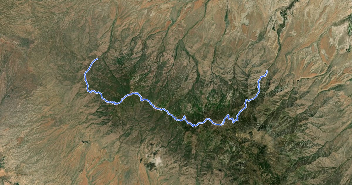 Маршрут Grand Enchantment Trail Segment 10: Pinaleño Mountains на спутниковом снимке