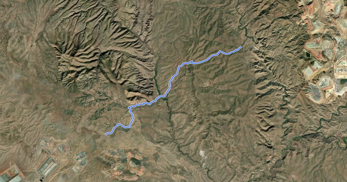 Маршрут Grand Enchantment Trail Segment 13: Old Safford-Morenci Trail на спутниковом снимке