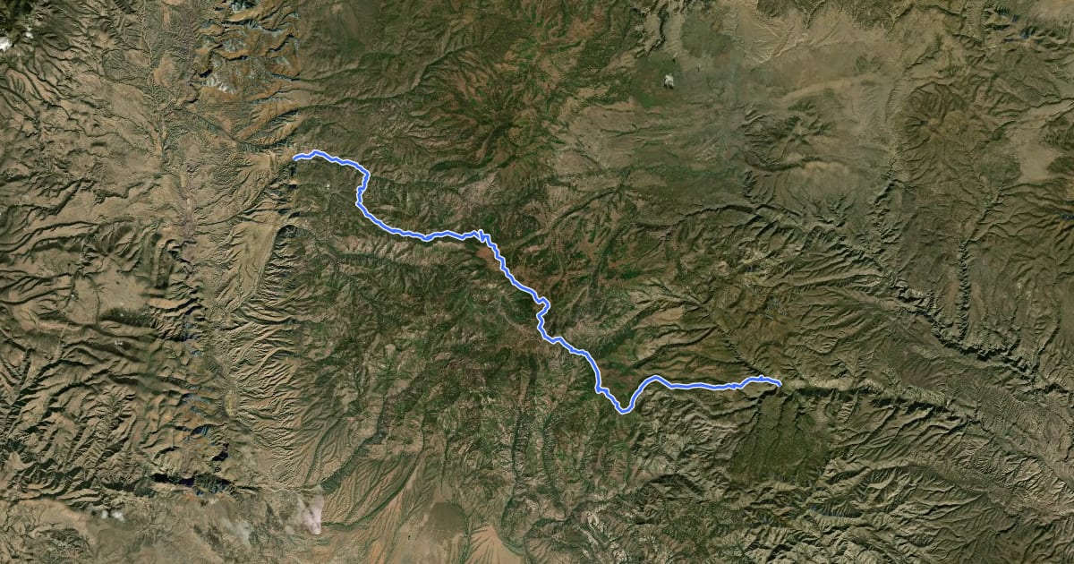 Маршрут Grand Enchantment Trail Segment 20: Mogollon Mountains на спутниковом снимке
