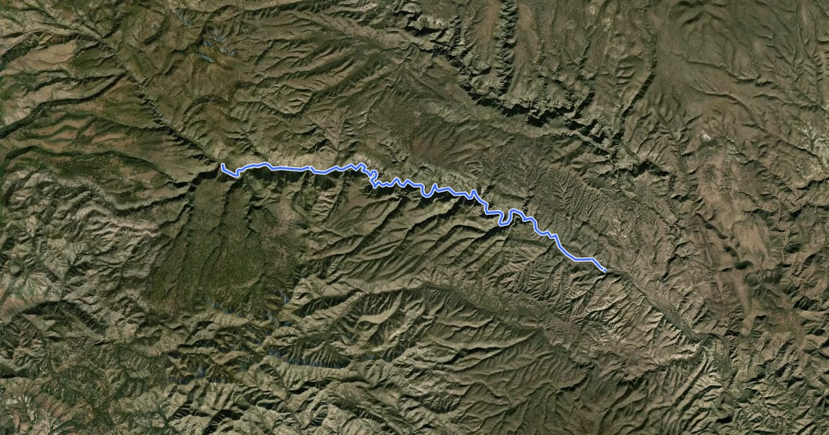 Маршрут Grand Enchantment Trail Segment 21: West Fork Gila River на спутниковом снимке