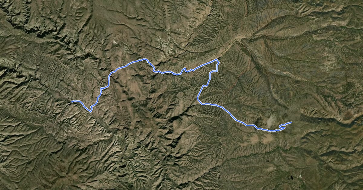 Маршрут Grand Enchantment Trail Segment 22: Middle & East Fork Gila River на спутниковом снимке