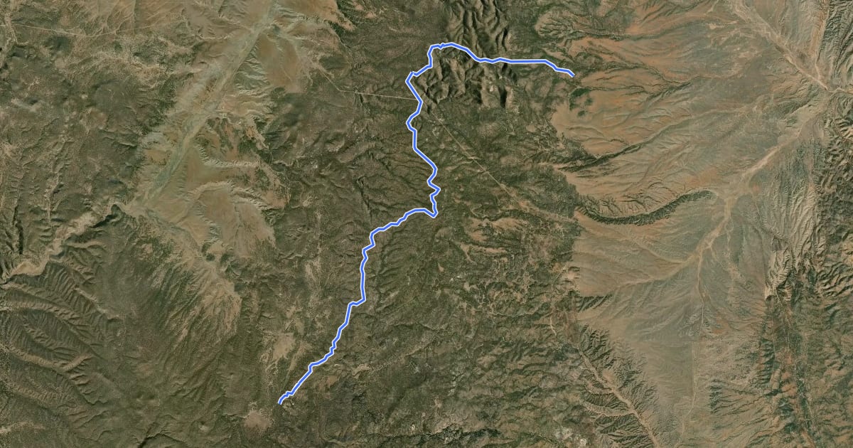 Маршрут Grand Enchantment Trail Segment 26: Dolan Peak на спутниковом снимке