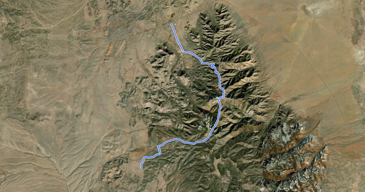 Маршрут Grand Enchantment Trail Segment 31: Magdalena Mountains на спутниковом снимке