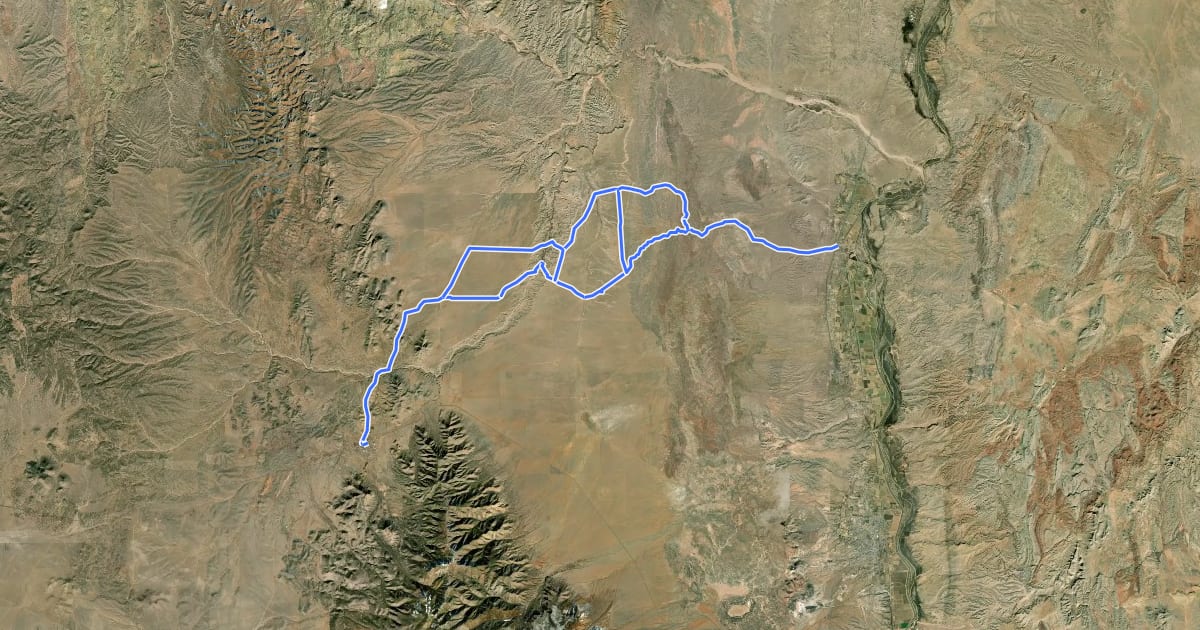 Маршрут Grand Enchantment Trail Segment 32: San Lorenzo Canyon на спутниковом снимке