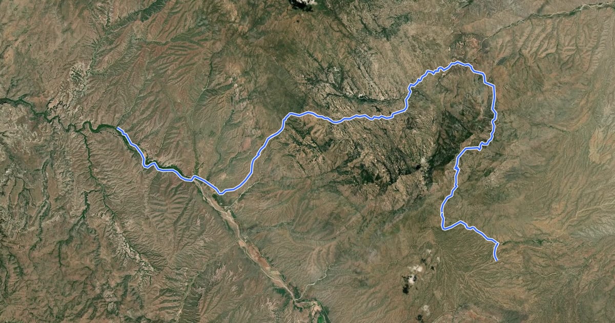 Маршрут Grand Enchantment Trail Segment 8: Santa Teresa Wilderness на спутниковом снимке