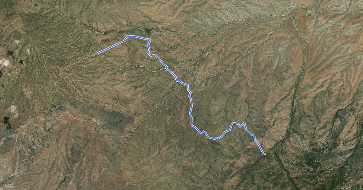 Маршрут Grand Enchantment Trail Segment 9: Underwood Canyon на спутниковом снимке