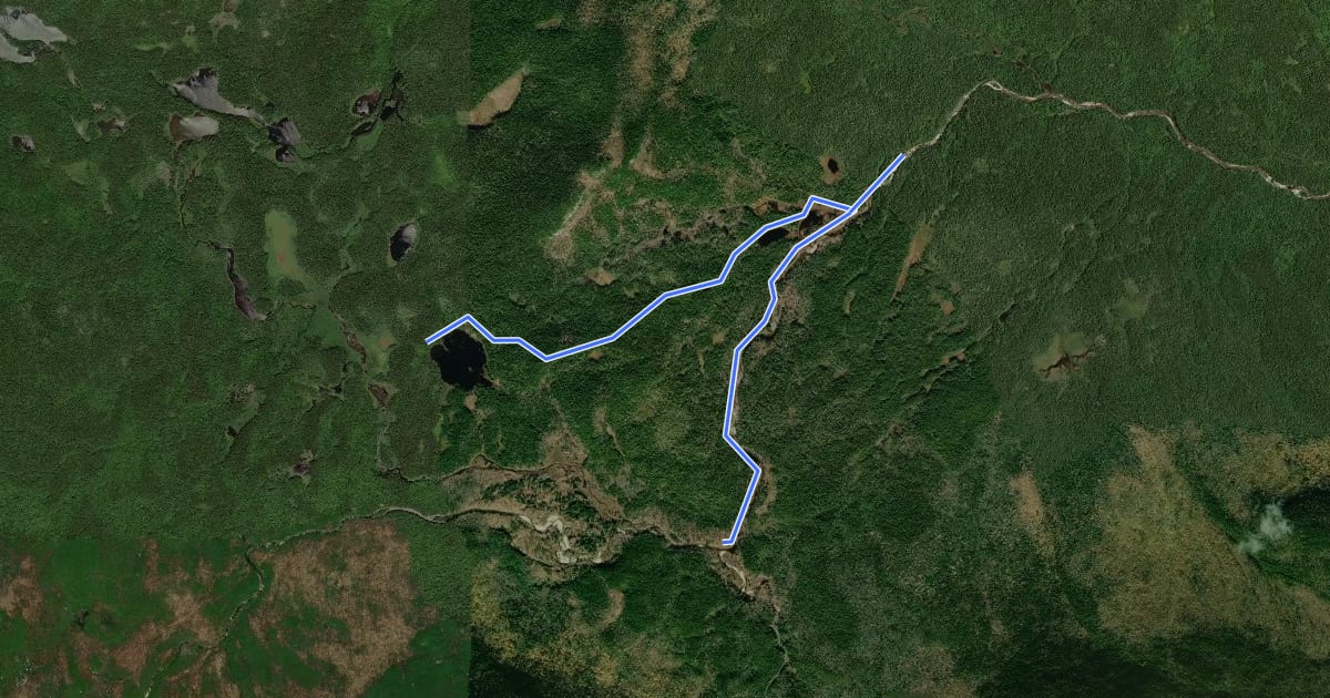 Маршрут Grand Falls Trail на спутниковом снимке