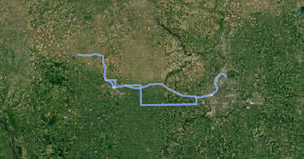 Маршрут Grand Illinois Trail - Lake Le-Aqua-Na State Park to Rock Cut State Park на спутниковом снимке