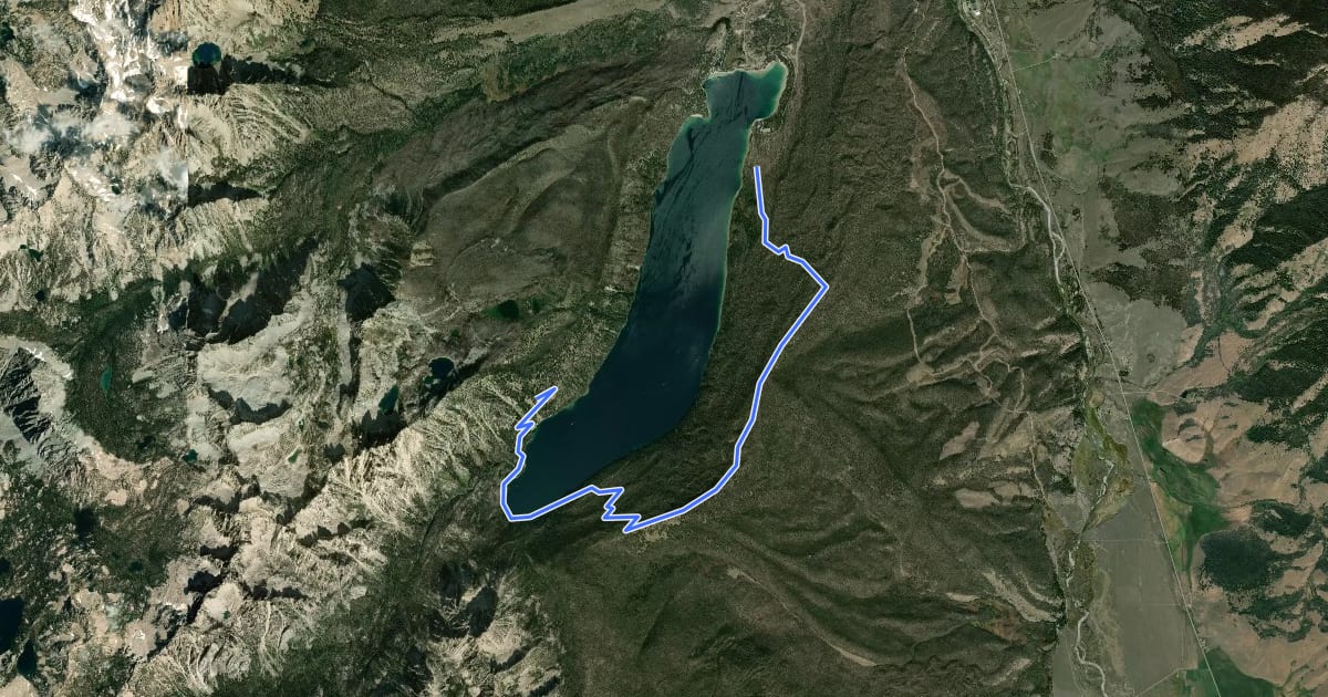 Маршрут Grand Mogul Trail на спутниковом снимке