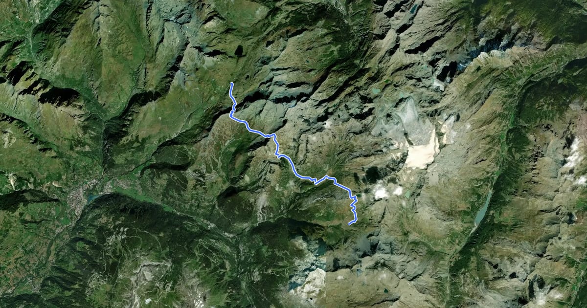 Маршрут Grand Tour de Tarentaise - 1. Traversée du col du Petit-Saint-Bernard -> L'Archeboc на спутниковом снимке
