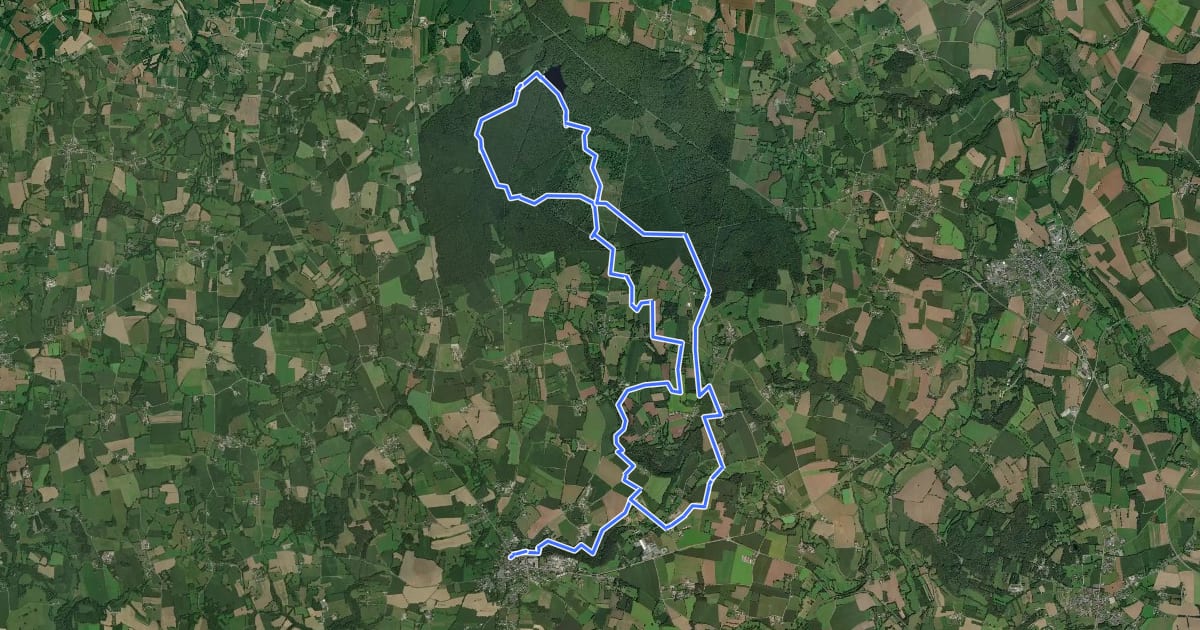 Маршрут Grand tour de Villecartier на спутниковом снимке