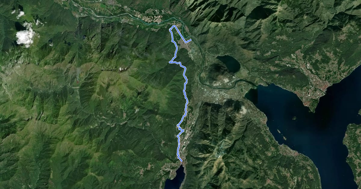 Маршрут Grand Tour del Lago d'Orta - Tappa 3 на спутниковом снимке