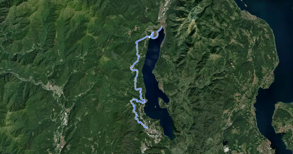 Маршрут Grand Tour del Lago d'Orta - Tappa 4 на спутниковом снимке