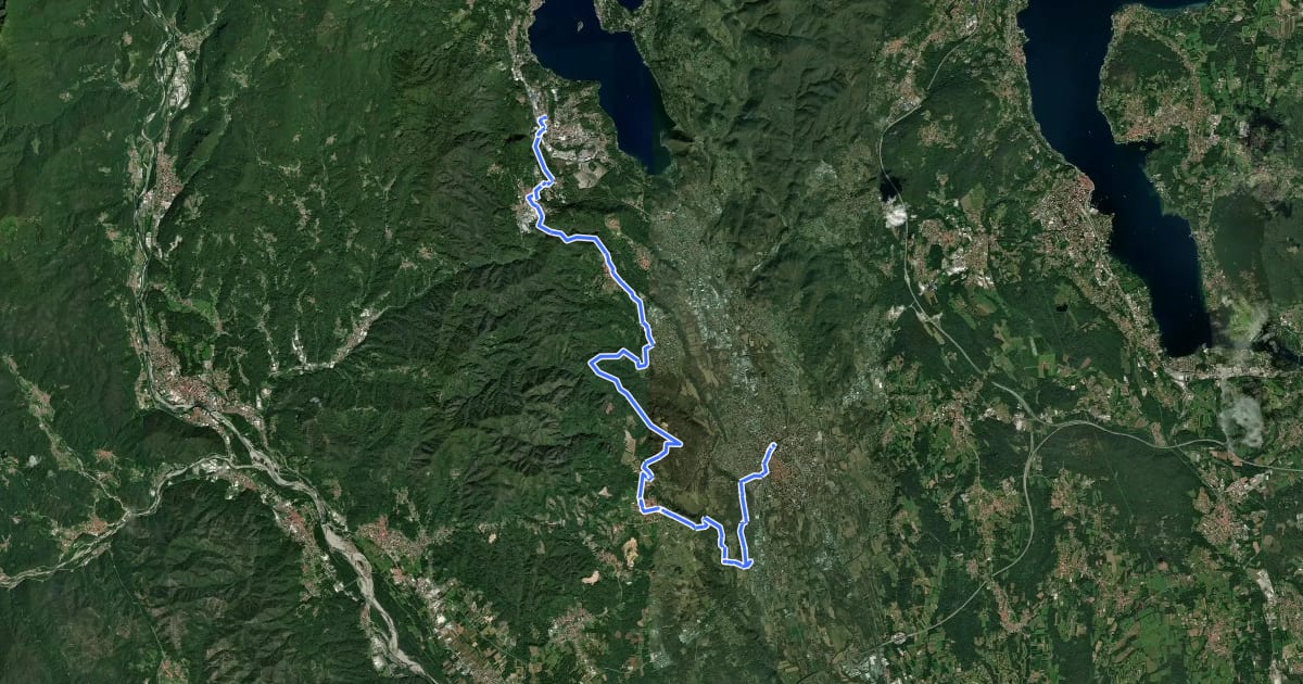 Маршрут Grand Tour del Lago d'Orta - Tappa 5 на спутниковом снимке