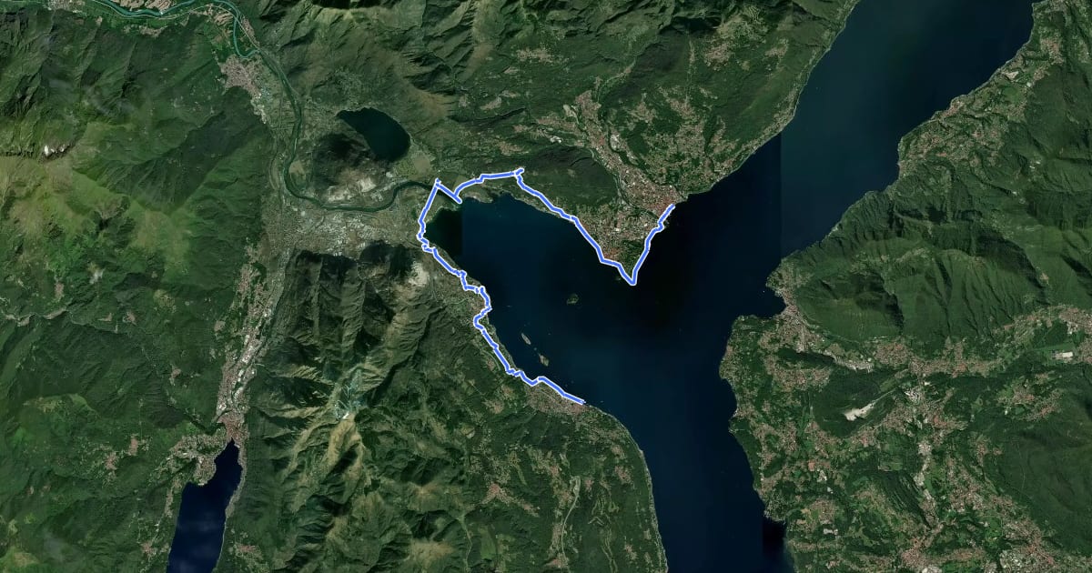Маршрут Grand Tour del Lago Maggiore ® - Tappa 1 - Verbania Intra - Stresa на спутниковом снимке