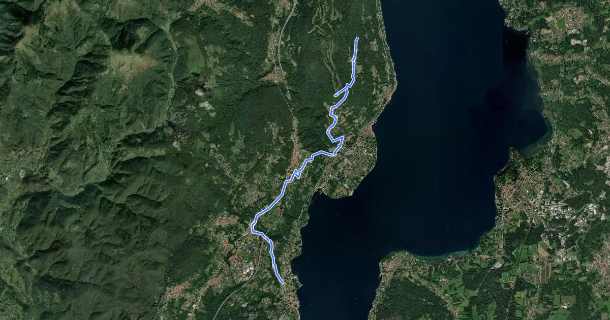 Маршрут Grand Tour del Lago Maggiore ® - Tappa 2 - Variante alta Monte alle Croci - Massino Visconti - Nebbiuno на спутниковом снимке