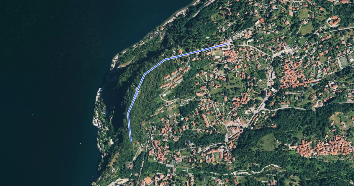 Маршрут Grand Tour del Lago Maggiore ® - Tappa 6 - Variante sommità Rocca di Caldè на спутниковом снимке