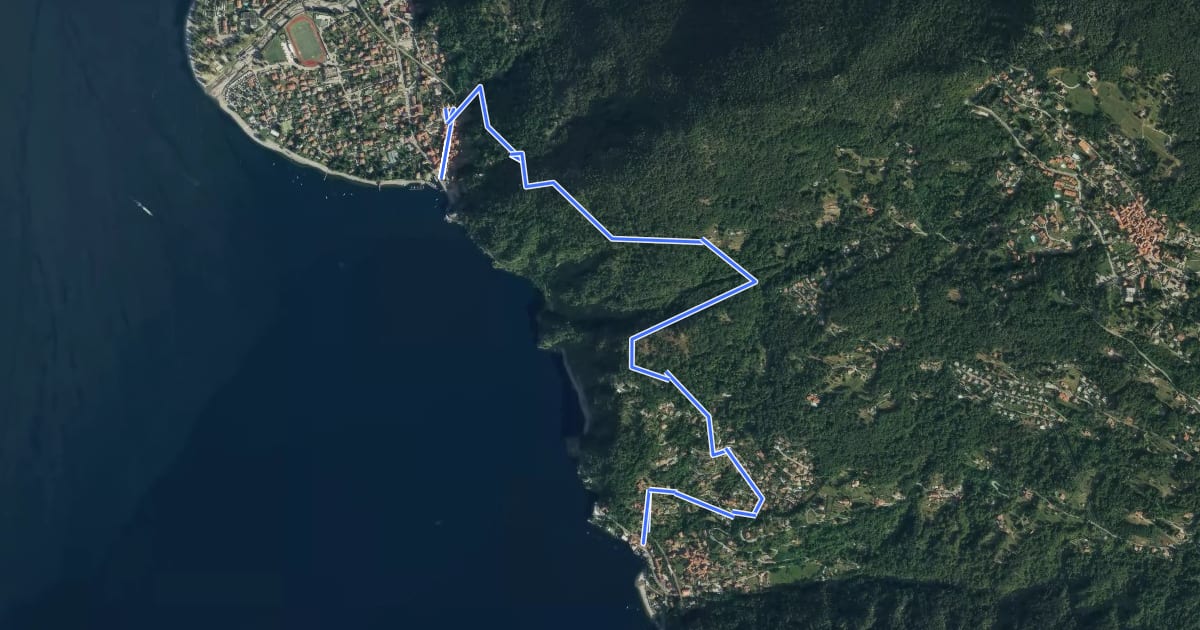 Маршрут Grand Tour del Lago Maggiore ® - Tappa 7 - Variante alta Colmegna - Maccagno на спутниковом снимке