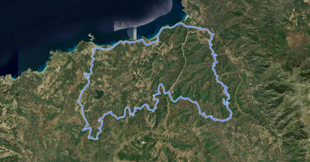Маршрут Grand tour des Pieve на спутниковом снимке