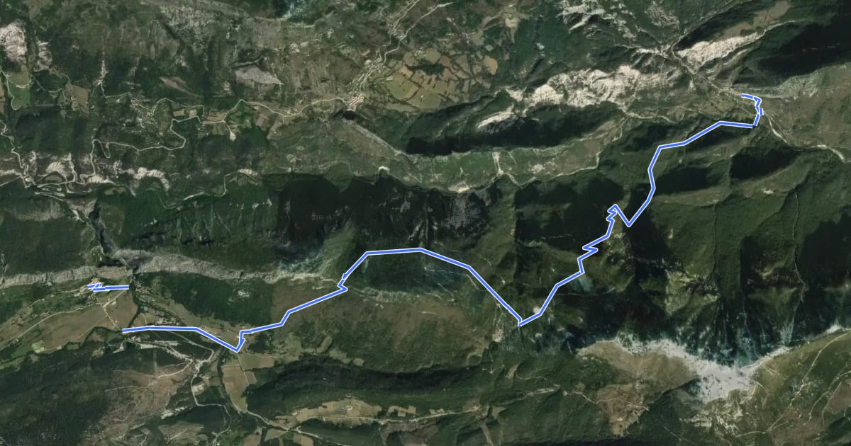 Маршрут Grand tour du haut Estéron - Etape 1 на спутниковом снимке