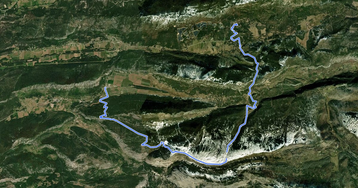 Маршрут Grand tour du haut Estéron - Etape 4 на спутниковом снимке