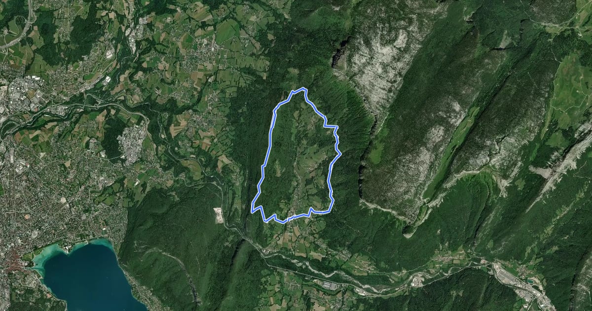 Маршрут Grand Tour du Lachat на спутниковом снимке